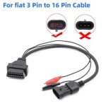 Câble adaptateur obd2 - fiat - alfa - lancia - 3 broches à 16 broches - universel - diagnostic auto Câble adaptateur obd2 - fiat - alfa - lancia - 3 broches à 16 broches - universel - diagnostic auto
