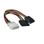 C�ble adaptateur double molex - alimentation - mol s059d - 20 cm - connecte 2 disques durs sata