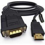 Cble adaptateur hdmi vers vga 6ft - 18m plaqu or 1080p hdmi mle vers vga mle active video converter ...