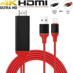 Cble adaptateur de cble lightning vers hdmi av av de 2m pour ipad iphone x max 6 7 8 plus