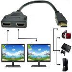 C�ble adaptateur r�partiteur hdmi m�le vers double hdmi femelle 1 � 2 voies pour tv hd prend en charge ...