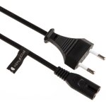 Cable alimentation 2 pin c7 fiche bipolaire cordon compatible avec samsung jvc phillips lg sharp sony ...