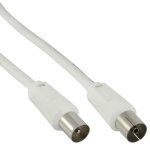 Cble antenne blind inline >75db blanc 2m