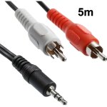 Cble audio rca mle jack 35 mm stro  longueur: 5m