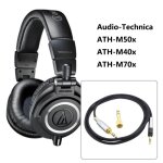 C�ble audio de remplacement pour casques audio - technica ath - m50x / ath - m40x / ath - m70x