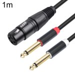 C�ble audio y xlr vers 635 mm - xvx - 1 m - xlr femelle vers double 635 mm trs m�le - cuivre plaqu� or ...
