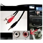Cable auxiliaire rca ipod iphone mp3 musique renault clio3 scenic3 laguna3