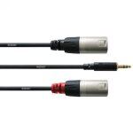 Câble audio - cordial - cfy 3 wmm - 3 m - mini jack stéréo - 2 xlr mles Câble audio - cordial - cfy 3 wmm - 3 m - mini jack stéréo - 2 xlr mles