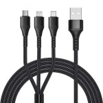 C�ble de charge 3 en 1 pour samsung galaxy a14 4g - 5g a34 a54 5g a53 a52 m13 m23 5g c�ble usb - c micro ...