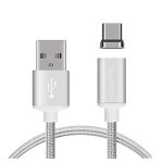 Cable de charge magn�tique micro usb type c nylon 1m pour t�l�phone asus zenfone 3 ze520kl couleur argent ...