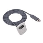 Cble de charge rapide pour microsoft pour manette sans fil xbox 360 chargeur usb (blanc)