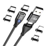 Cble chargeur magntique usb usb c et type c tout en un pour charger tous vos appareils avec un seul ...