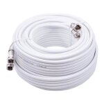 C�ble coaxial - elap - twin 2x19 vatc - 25 m - blanc - diam�tre 7 mm