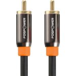 C�ble coaxial - fospower - 2 m�tres - rca m�le vers rca m�le - plaqu� or 24k - audio num�rique