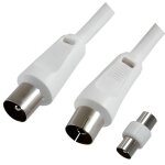 Cble coaxial - dbtv - 5m - raccordement audio / vido - compatible tv et dcodeur tnt - 95 mm