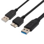 C�bles et connectiquesc�ble double usb 3. 0 type a vers micro b en forme de y haute vitesse pour disques ...