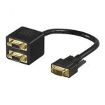 Cble doubleur vido vga mle vers 2xvga femelle