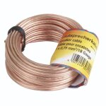 Cble pour enceinte - hama - 2 x 075 mm - 10 m - connexion par serrage ou  vis