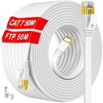 Cble ethernet - generic - cat 7 - 50m - blind - plat - haut dbit 10gbps