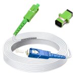 C�ble fibre optique blind� - sc / apc � sc / upc - 10m - freebox pop pos s ultra - rallonge / jarreti�re ...