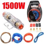 Cble - fil1 set 60a agu fusible 18ga b 1500w cble audio de voiture kit ampli amplificateur rca subwoofer ...