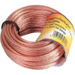 Cble haut - parleur - hama - 2 x 15 mm - 10 mtres - transparent avec bande didentification colore ...