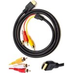 Cble hdmi vers rca 15 m hdmi mle vers 3 - rca vido audio av component convertisseur cble adaptateur ...