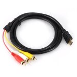 Cble hdmi vers rca convertisseur composant cble 5ft - 1. 5mhdmi mle vers 3 - rca vido audio av pour ...