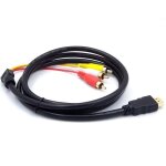 Câble hdmi vers rca hdmi mâle vers 3rca av connecteur mâle composite adaptateur de transmission effi ... Câble hdmi vers rca hdmi mâle vers 3rca av connecteur mâle composite adaptateur de transmission effi ...