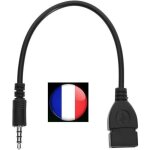 Cable jack 3. 5 mm stereo audio prise male vers usb 2. 0 femelle adaptateur Cable jack 3. 5 mm stereo audio prise male vers usb 2. 0 femelle adaptateur