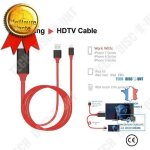 Cble hdmi - coswk - adaptateur lightning - 1080p - rouge - noir - vido et audio