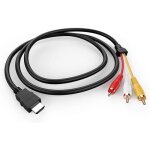 Cble mle vers 3 rca compatible hdmi de 1. 5m adaptateur audio vido av cble metteur pour hdtv dcode ...