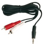 Cable prise jack 3mm5 vers 2 rca male 1m5