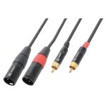 C�ble professionnel pd connex - 2x xlr m�le / 2x rca m�le - 3m
