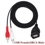 C�ble de raccordement usb vers 3 rca - adaptateur audio / vid�o - 0. 2m - noir - connecteur usb a m�le ...