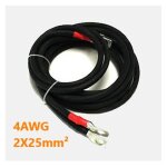 Cble de raccordement batterie - convertisseur - hd4k - 4awg - 180m - noir et rouge - 10mm cosses