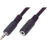 C�ble rallonge jack - jack 3. 5mm st�r�o m - f - 5m - audio
