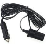 C�ble de rallonge allume - cigare - accessoire voiture - 12v 10a - 5m - noir - universel