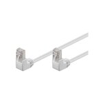 Câble réseau cat 5e 2 x 90° angle f / utp 1 m blanc - goobay - connecteur à 90 degrés - paire torsadée ... Câble réseau cat 5e 2 x 90° angle f / utp 1 m blanc - goobay - connecteur à 90 degrés - paire torsadée ...