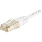 C�ble r�seau rj45 10m ftp cat5e blanc - certifi� cat�gorie 5e - contr�le � 100 mhz