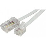 Cble rj45 rj11 - blanc - 7m - tlphone - modem adsl - connecteur rj45 / rj11
