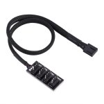Cble sparateur - corsair - 4 broches - noir - compatible ventilateurs 3 / 4 broches - contrle pwm