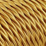 C�ble textile torsad� or 2x0. 75mm� - fil electrique tissu