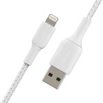 C�ble tress� - belkin - lightning vers usb - a - 2 m - blanc