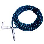 Câble tressé blindé 3 mètres pour guitare / guitare basse câble pour instrument mono mâle coudé 1 / 4 ... Câble tressé blindé 3 mètres pour guitare / guitare basse câble pour instrument mono mâle coudé 1 / 4 ...