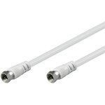 C�ble tv - sat coaxial - marque - mod�le - fiches f m�le / m�le - 15. 0m - blindage 75 db