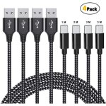Cble usb type - c de chargement rapide et de transfert de donnes en nylon tress de qualit ? 4 pack ...