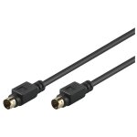 Cble vido svideo - svhs mle - mle plaqu or 1. 0m - noir - analogique - liaison vido analogique