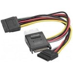 Cable y alim sata vers molex + 2 sata