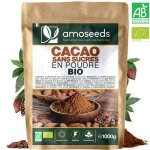Cacao sans sucres en poudre bio 1kg - amoseeds